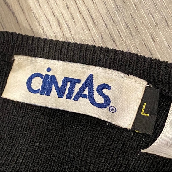 Sprint Cintas Cardigan Women’s Size L Black Knit Button Down Employee Sweater - Picture 4 of 15